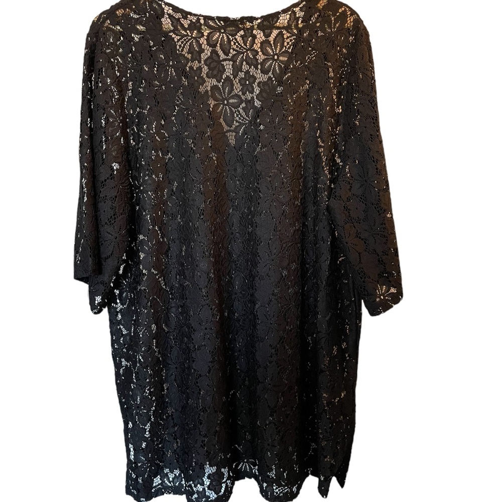AVENUE Plus Size Black Lace Cover Up - Size 18/20 - Picture 8 of 12